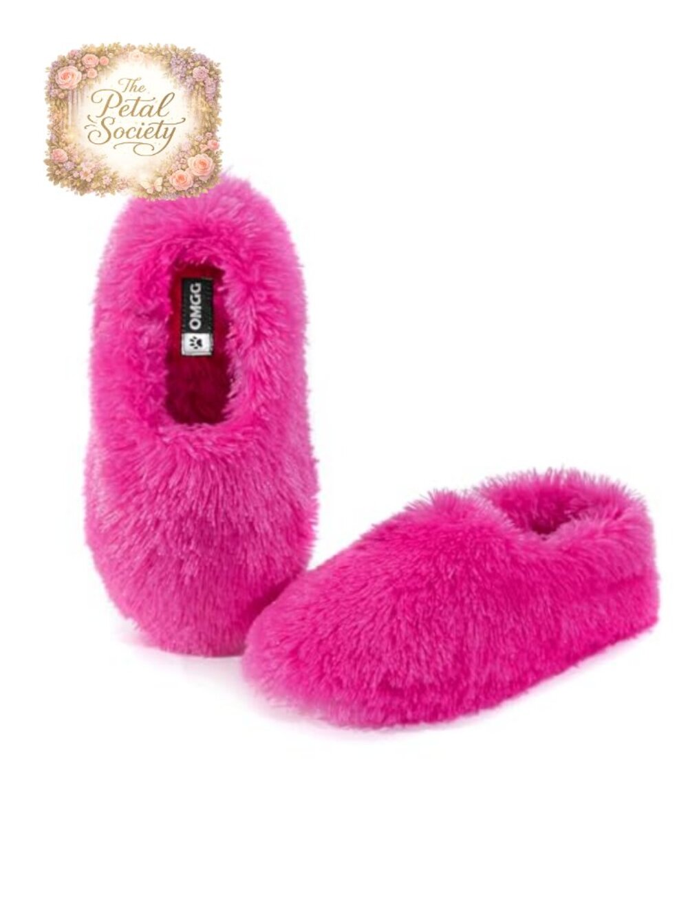Fuzzy Plush Winter Indoor Slippers Polyester EVA Cushioned Washable